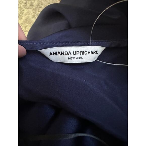 Amanda Uprichard X REVOLVE Silk Samba Halter Gown Navy Small NWOT* - Picture 6 of 7